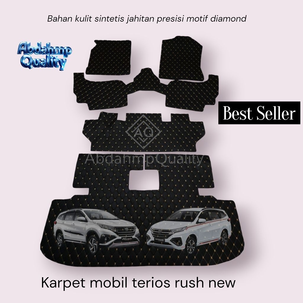Karpet Mobil Rush Terios New 2019 sd 2025 Motif Diamond