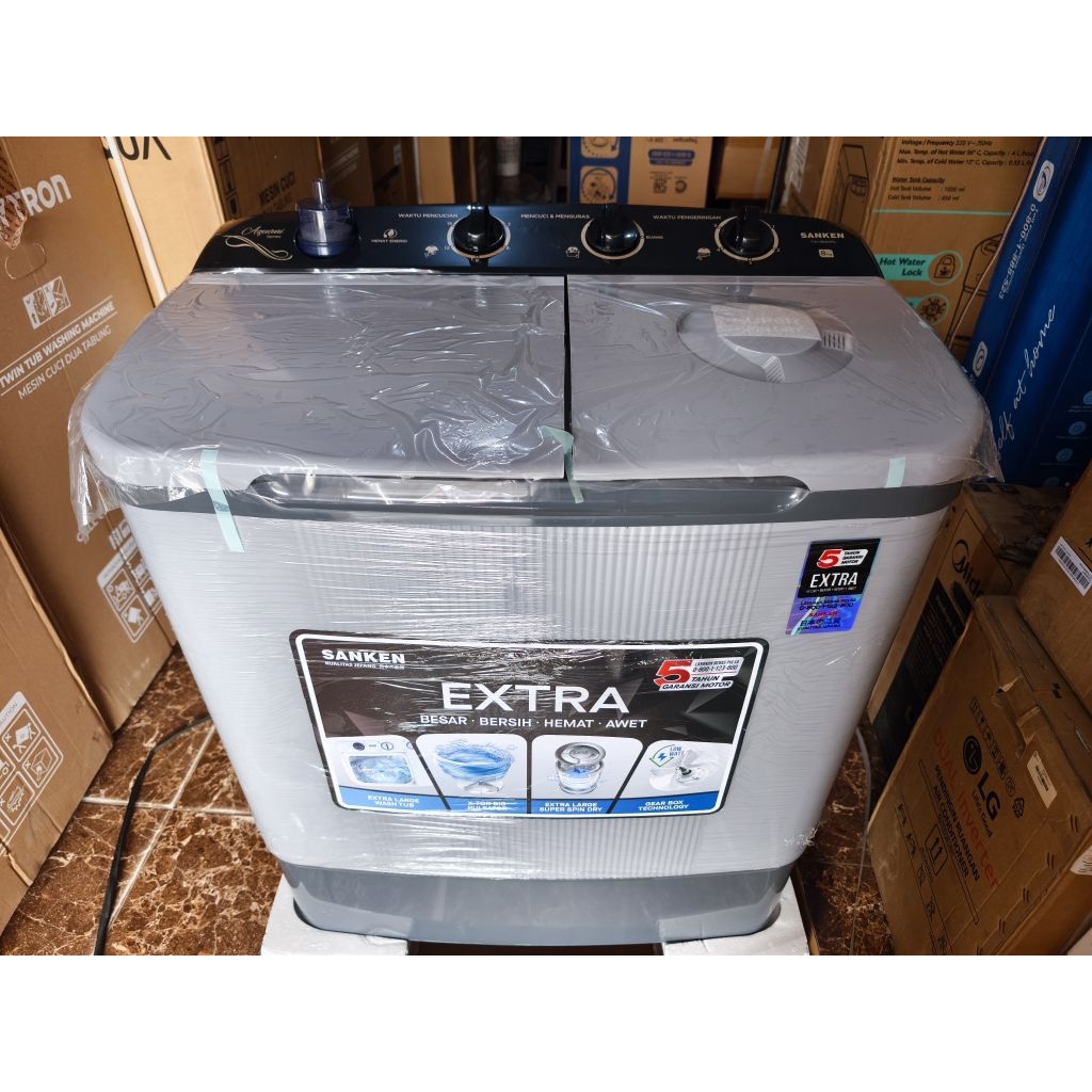 mesin cuci Sanken 8600/ mesin cuci Sanken 2 tabung 8 kg