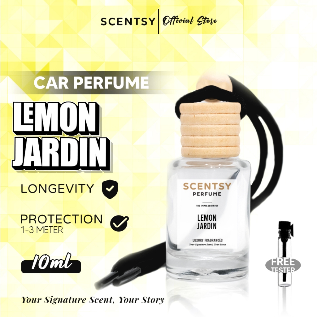 SCENTSY Parfum Mobil LEMON JARDIN 10 ml Pengharum Anti Mual Pewangi Ruangan Kantor Toilet Kamar tidu