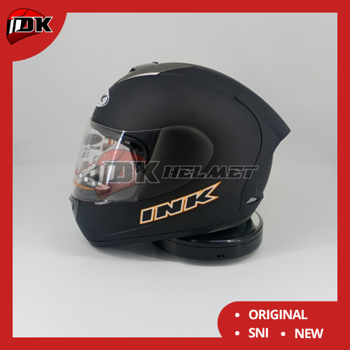 Helm Full Face INK CL Max Solid Black Matt Doff Doft Hitam Polos Touring Cowok