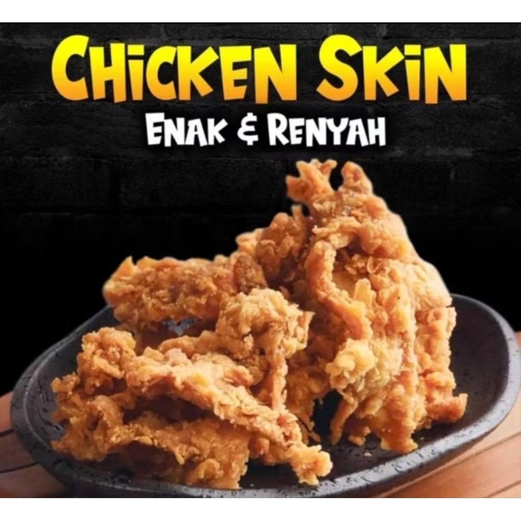 kulit ayam marinasi 500gr gurih asin sedap siap olah