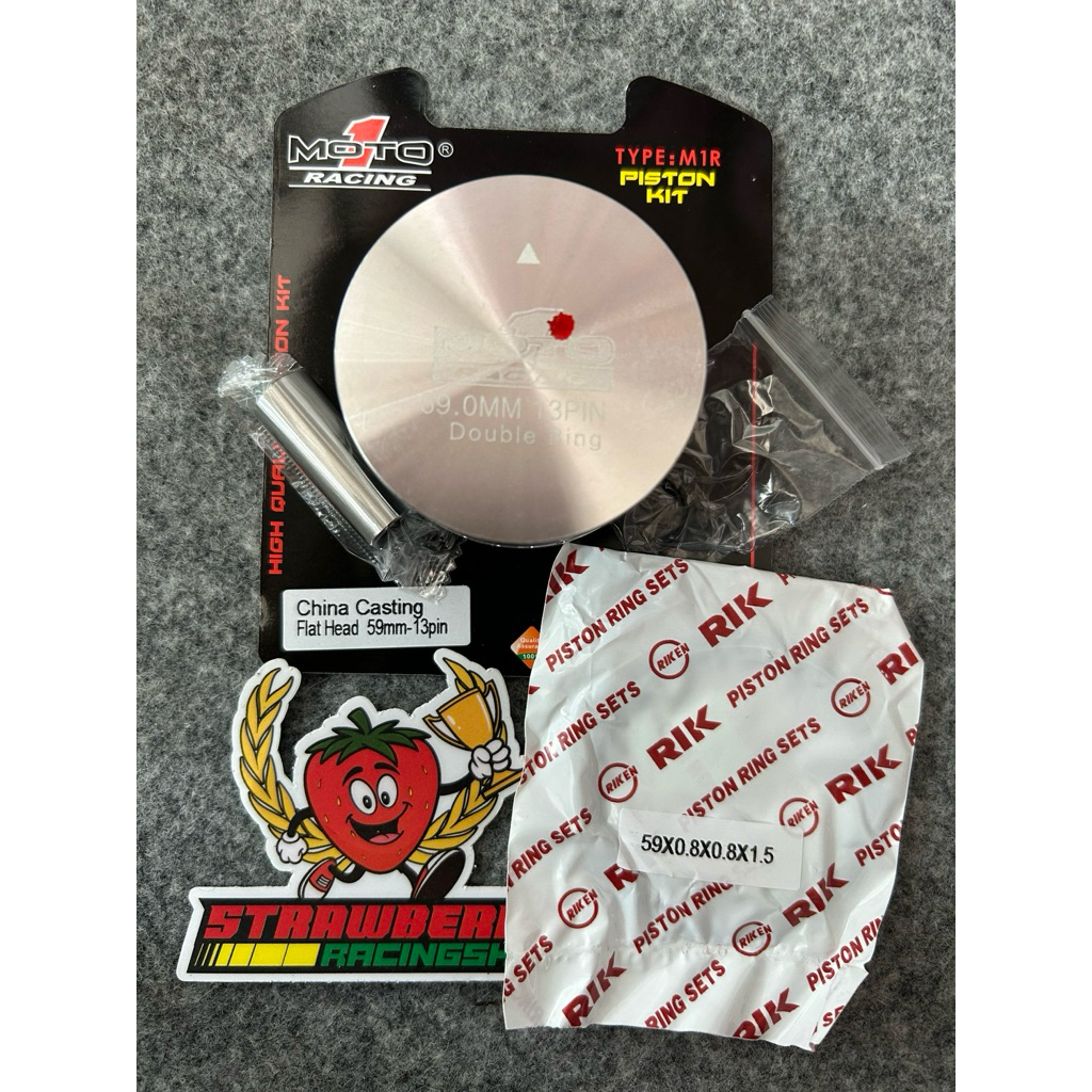 piston moto1 racing mentah 59mm pen 13 casting