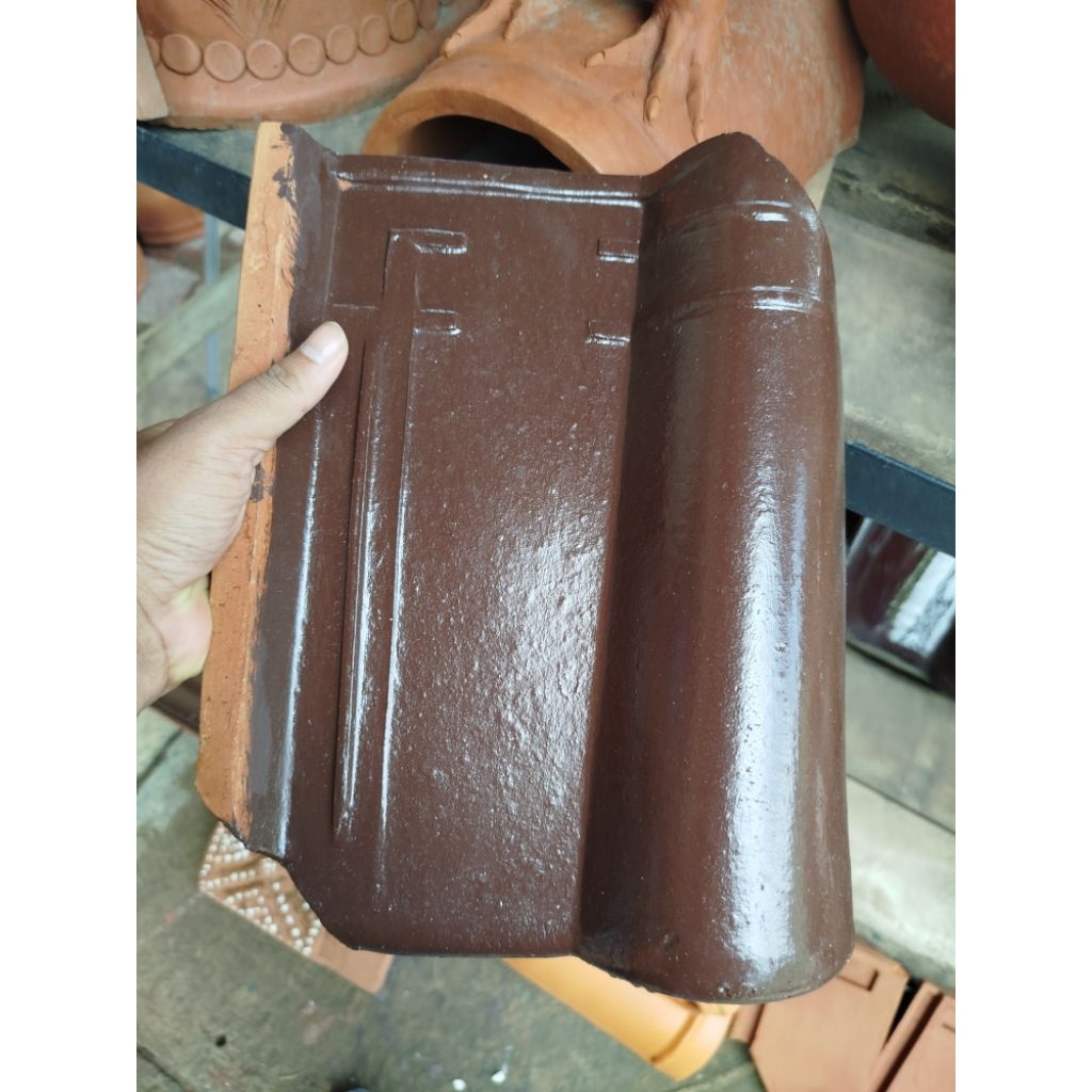 Genteng Mantili Cat Pernis Warna Coklat Brown