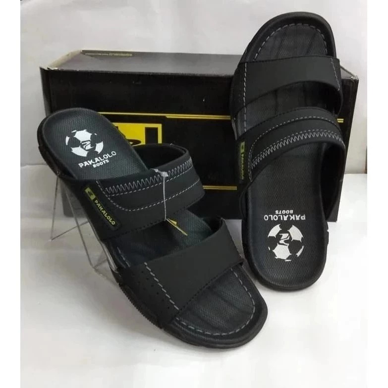 HARGA DISKON SANDAL PAKALOLO N-2353 LEATHER ORIGINAL - SANDAL PAKALOLO SLIDE/JEPIT PRIA TERBARU & TE