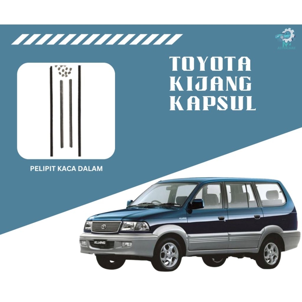 Pelipit Kaca Dalam Kijang Kapsul  | Karet Kaca Pintu Dalam | Sparepart Mobil Toyota