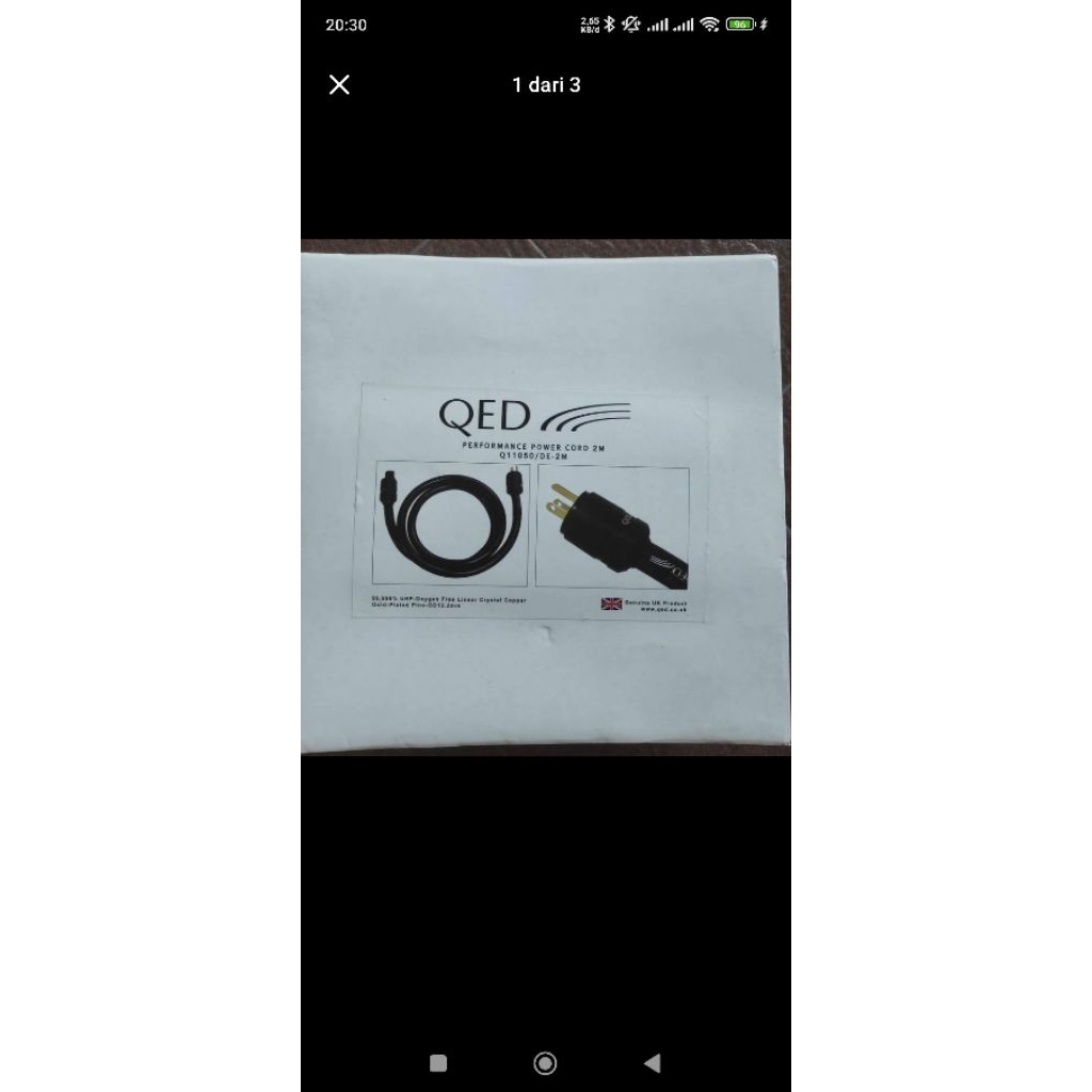 Kabel Power Qed panjang 2 meter