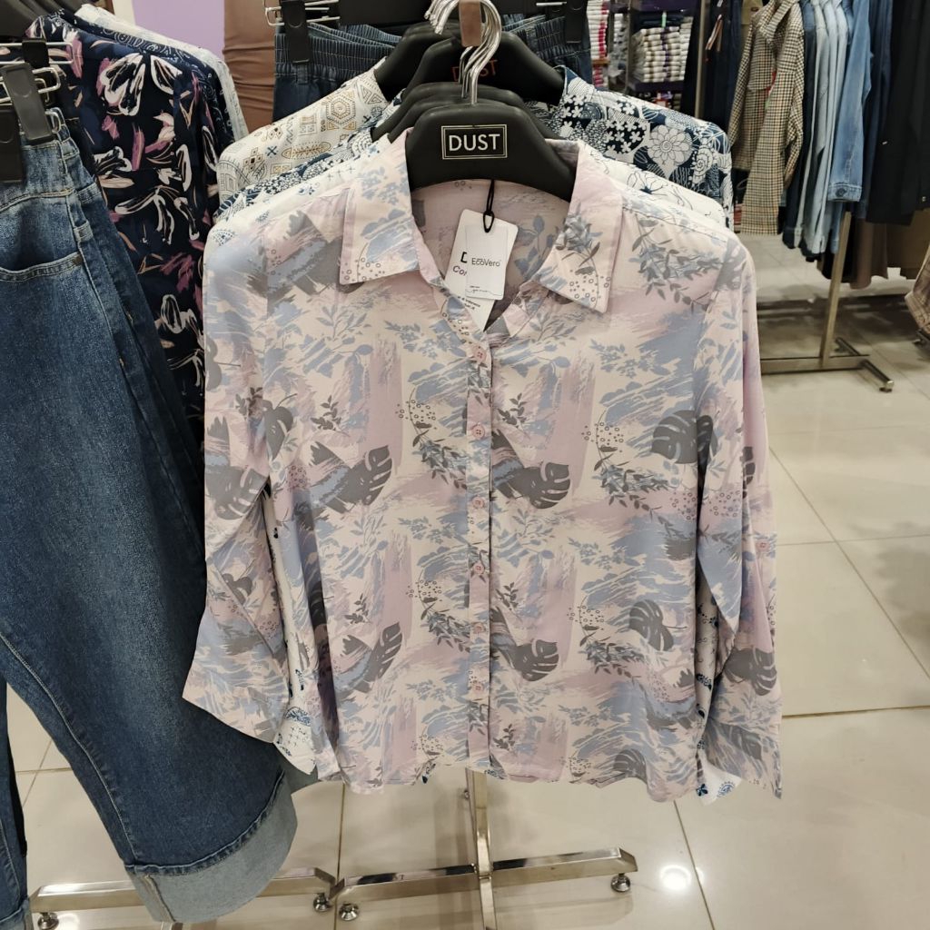 DUST KEMEJA CANTIK WANITA - KEMEJA PANJANG WANITA KEKINIAN - ORIGINAL