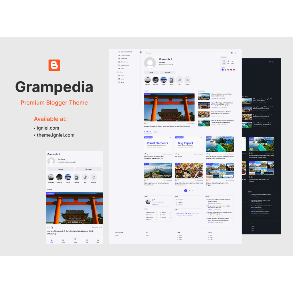 Grampedia Template Blogger / Blogspot Theme (OFFICIAL)