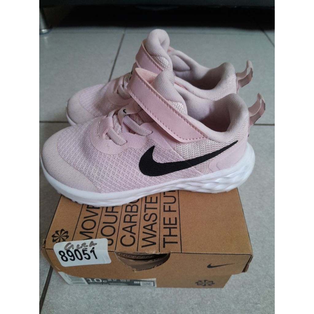 (PRELOVED) SEPATU ANAK NIKE REVOLUTION 6 NN (TDV) PINK SIZE 27