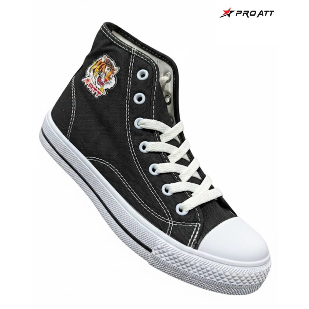 Sepatu sekolah warior / pramuka PRO ATT MACAN warna hitam putih produk original 100%