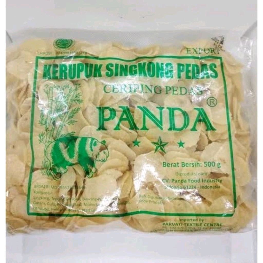 Krupuk panda 500 gram krupuk singkong pedas mentah
