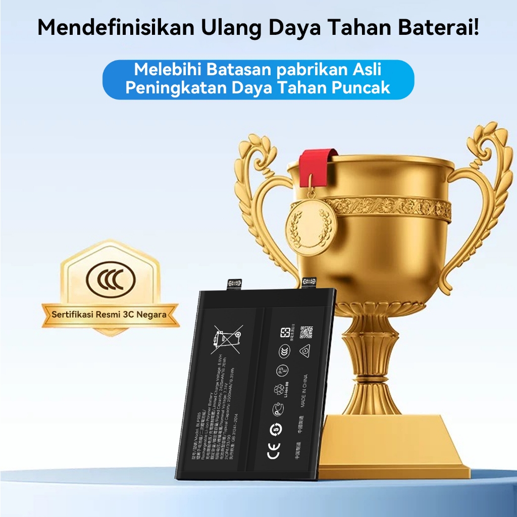 Lifehere baterai untuk OPPO REALME 2/C1/C2/A5S/A3S/A11X/A7/AX5/7/A12/A31/A15S/A16E/K/A53/A32/A54S/A7