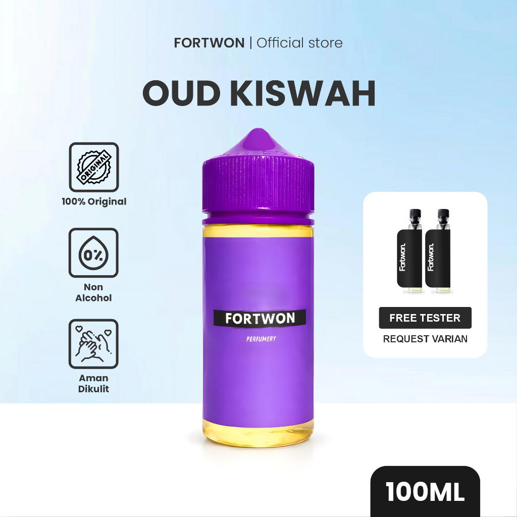OUD KISWAH - Bibit Parfum Murni Wangi tahan lama - Non Alkohol ukuran 100ML
