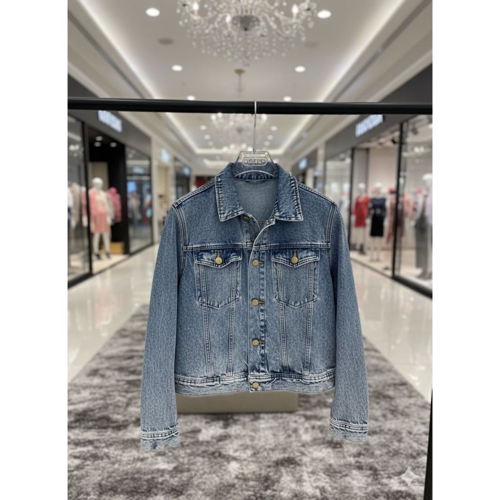 GU - JAKET JEANS CROP WANITA