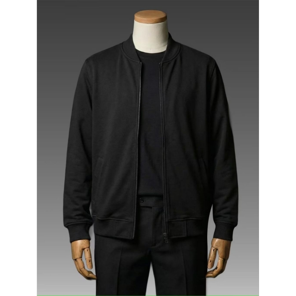 JB - Jacket Bary Black - Jaket Kasual Pria