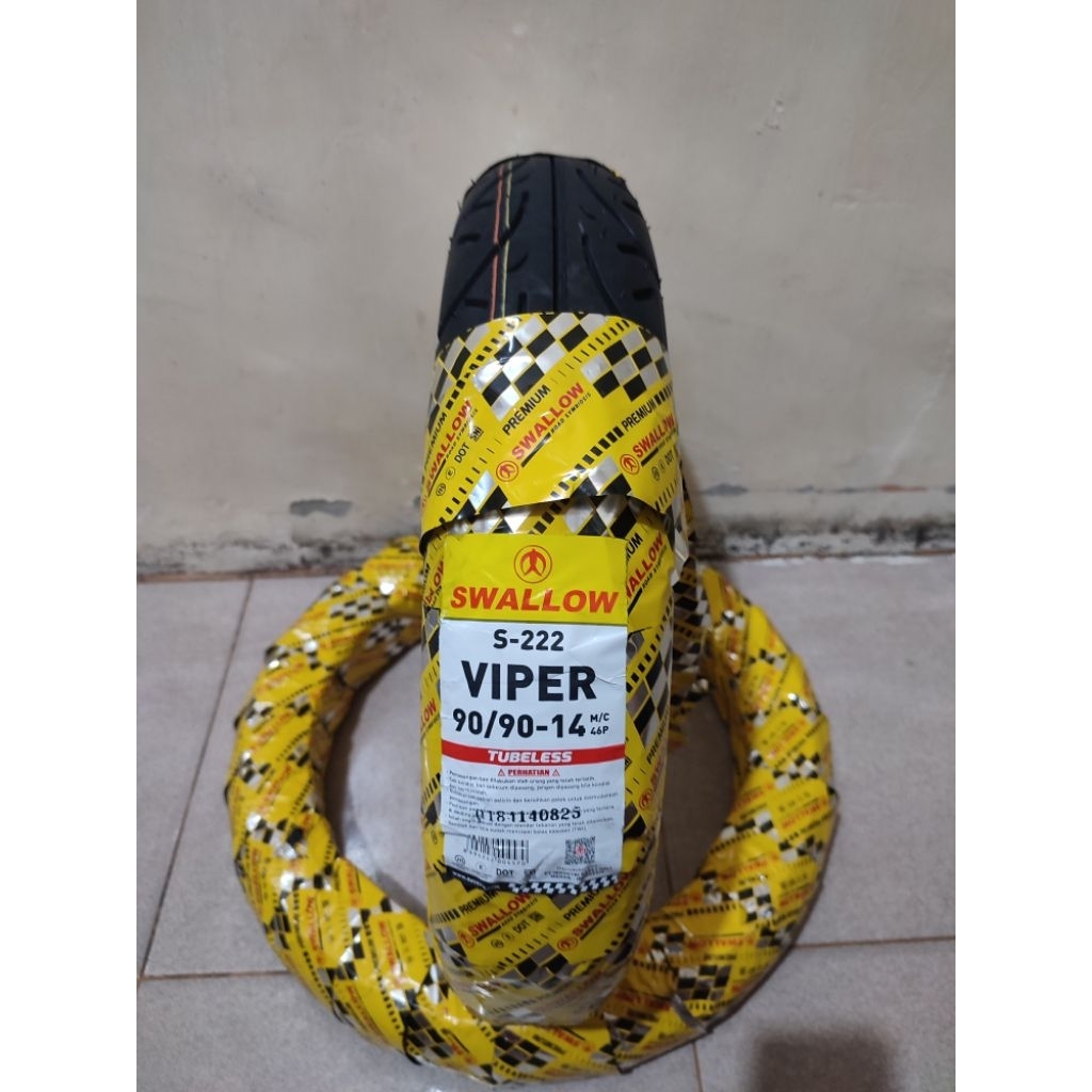 Ban Tubeless Swallow 90/90-14 + Free Pentil Tubeless