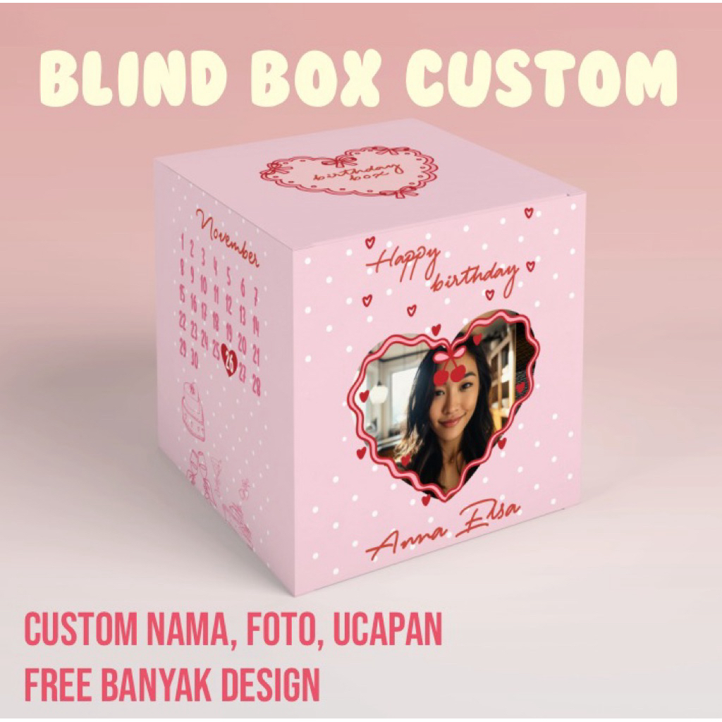 Cetak Blind Box Custom Birthday Graduation Anniversary Resign Gift