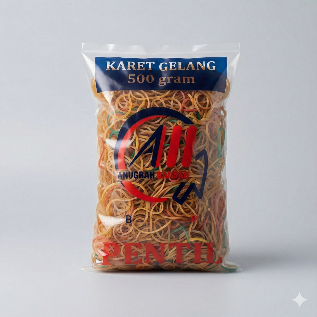 Karet Gelang Pentil 500gr Super Kuat Anti Putus - Karet Kiloan Warna Warni Kapasitas Besar