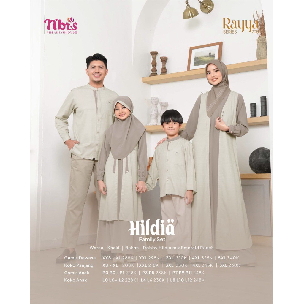 NIBRAS RAYYA HILDIA FAMILY SET KHAKI