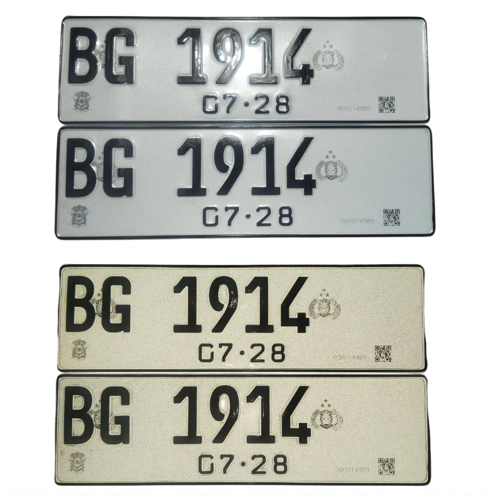 PLAT MOBIL REFLEKTIF BARCODE