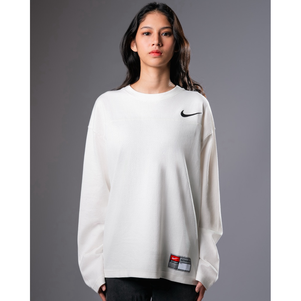 nike x stussy long sleeve mesh jersey white authentic