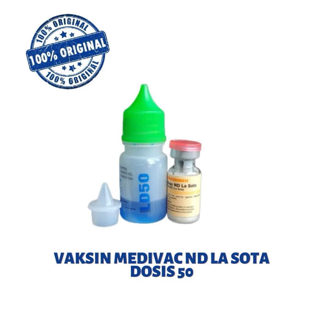 Vaksin Medivac ND Dosis 50 ekor + pelarut medion