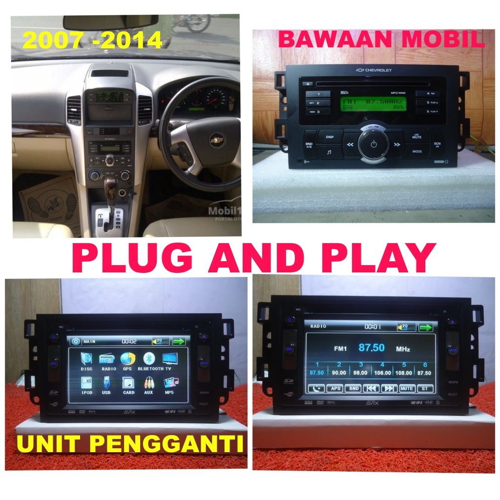 Head unit CAPTIVA 2007-2014 Merk AVIX PNP High Quality