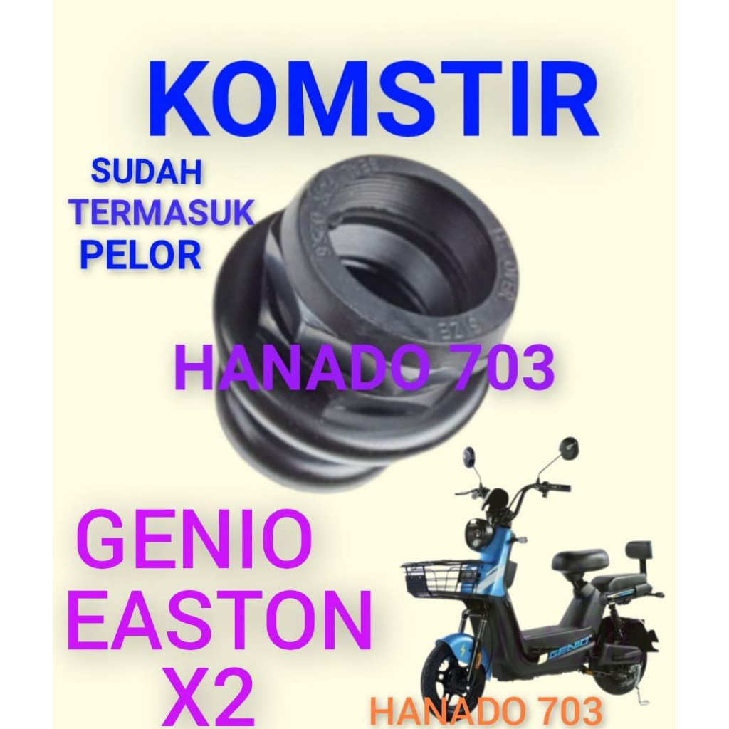komstir sepeda listrik genio easton X2 kones headset komfork sepeda listrik genio easton x2