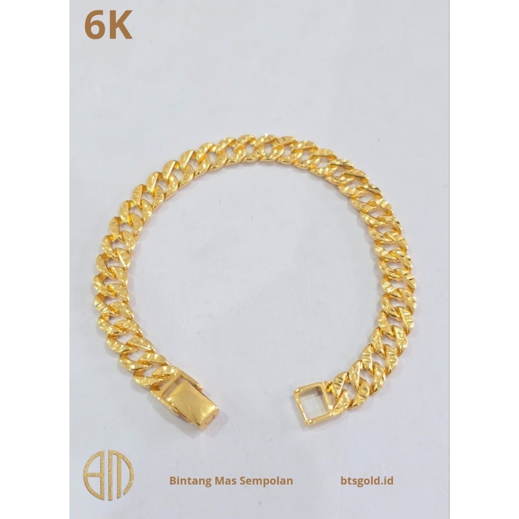 Gelang Rante Sisik Naga Emas Asli