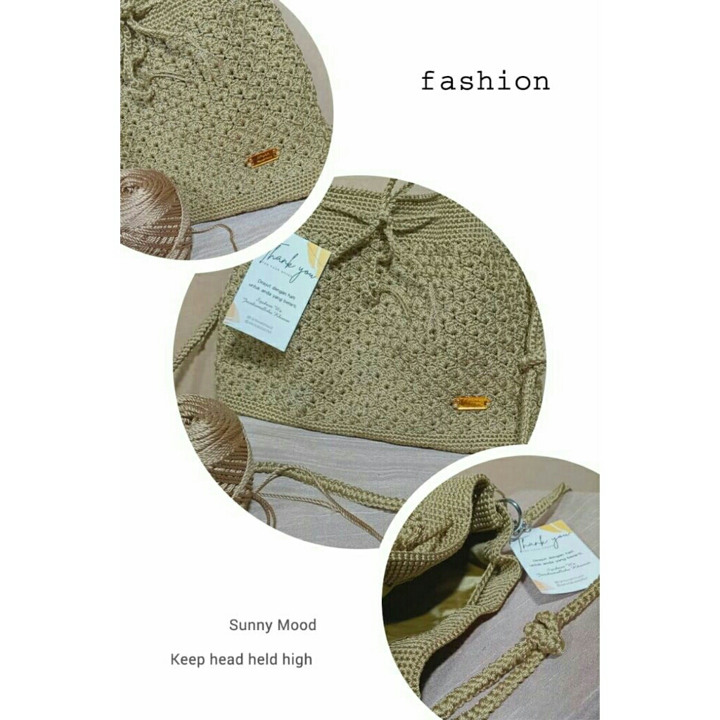 Tas rajut model serut