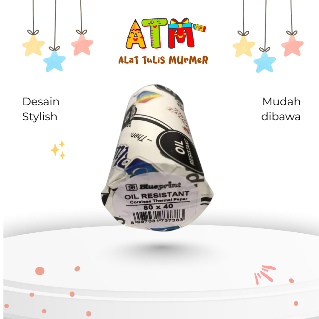 KERTAS STRUK/BLUEPRINT THERMAL PAPER OIL RESISTANT 80x40