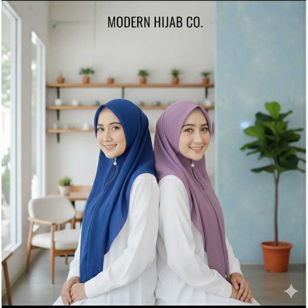 Bella square Zipper/Bella Zipper/Bella Resleting/hijab Resleting/krudung Resleting/