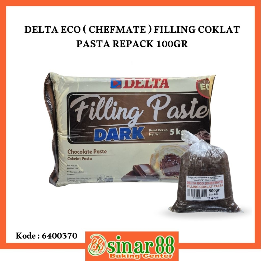 DELTA ECO ( CHEFMATE ) FILLING COKLAT PASTA REPACK 500GR