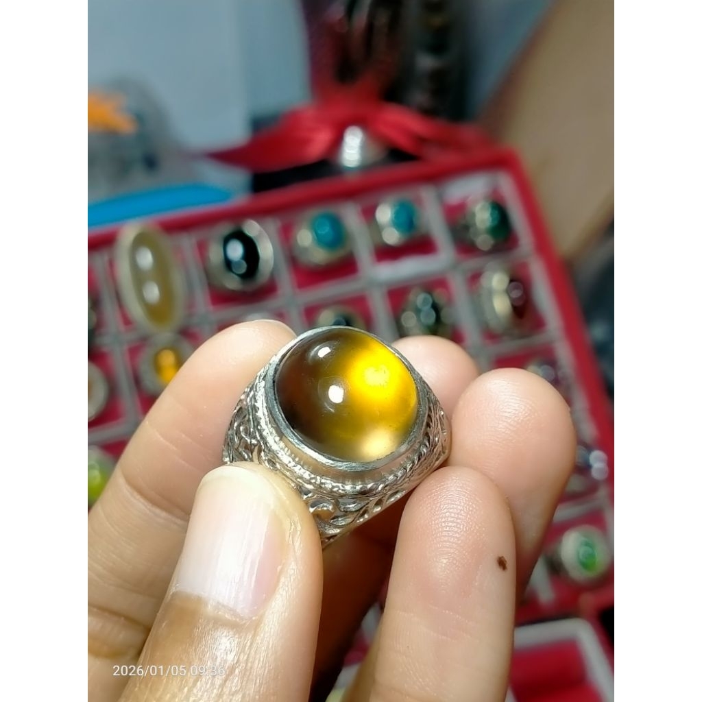 batu cincin smoky quartz solar solok selatan