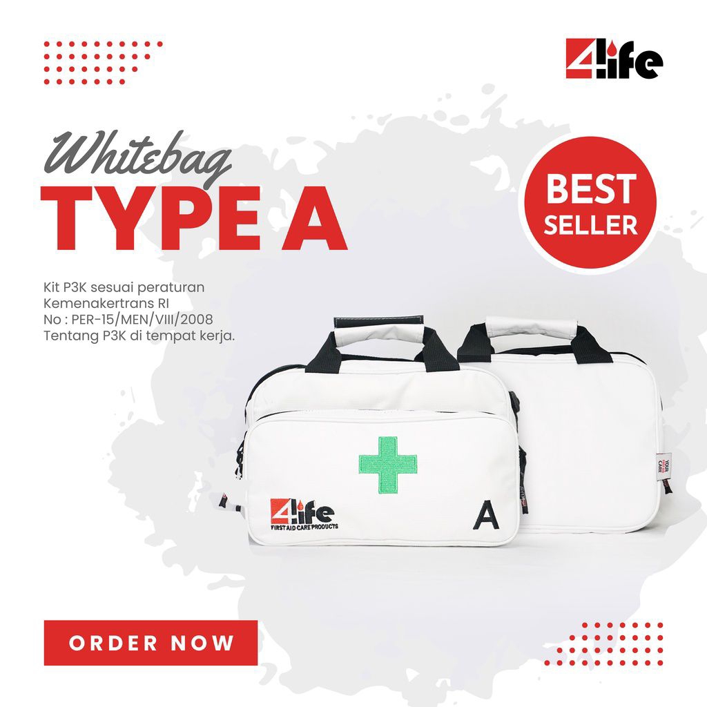 4Life First Aid Kit / Tas P3K White Bag Type A