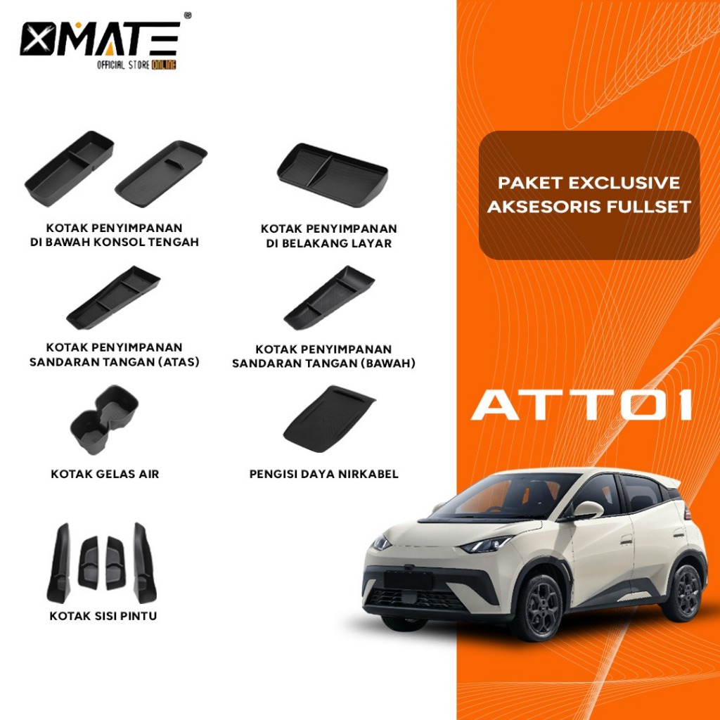 Xmate Aksesoris Mobil Organizer Kompartemen BYD Atto 1
