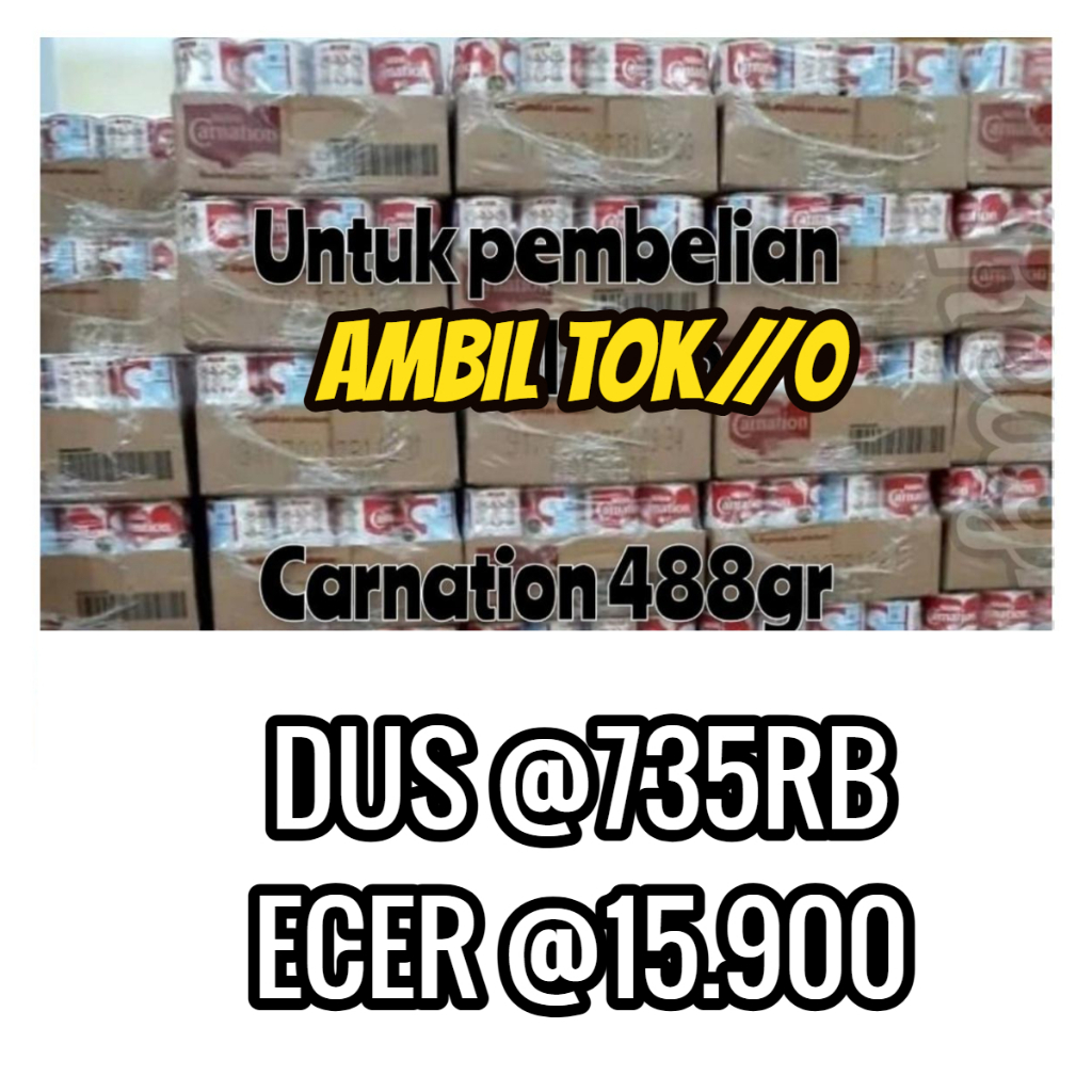 CARNATION SUSU KENTAL MANIS KALENG NESTLE 1dus 488grx48 carnation 1dus