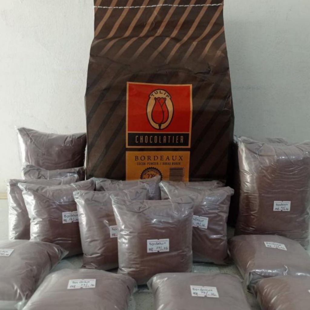 TULIP BORDEAUX Cocooa Powder Kemasan Repack 250gr | Tulip Cokelat Bubuk | Tulip Bordeaux