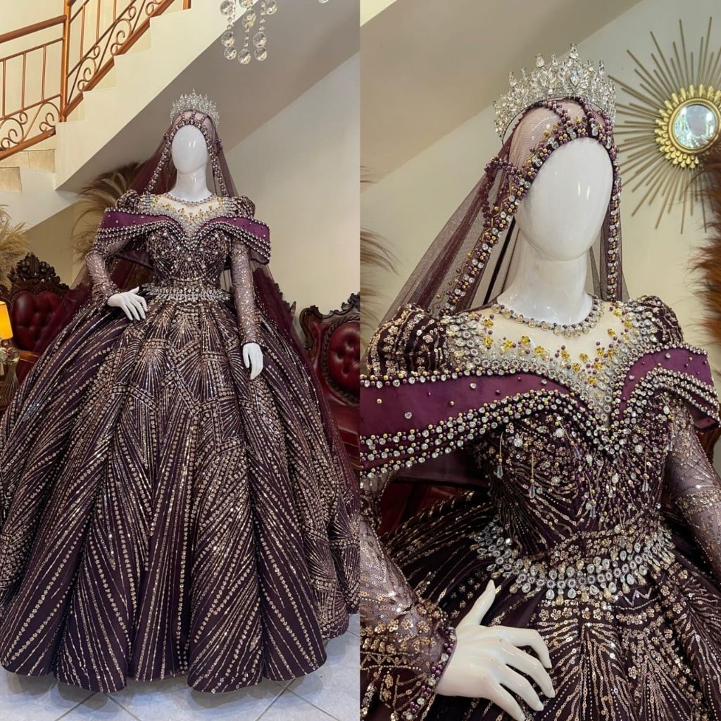 Gaun pengantin terbaru | Gaun pengantin | Gaun pengantin muslimah | Gaun pengantin mewah elegan