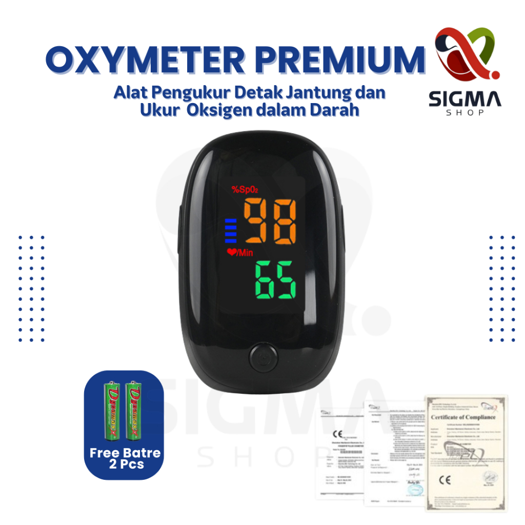 Pulse Oxymeter Fingertip Pengukur Kadar Oksigen Detak Jantung Oximeter - A2 L87/A2 L88
