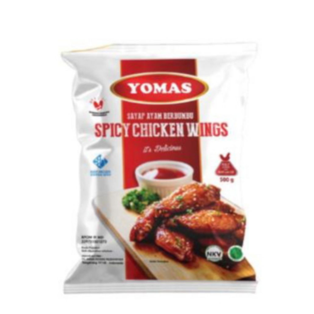 Spicy Chicken Wings 500gr | Spicy Wings Yomas | Sayap berbumbu