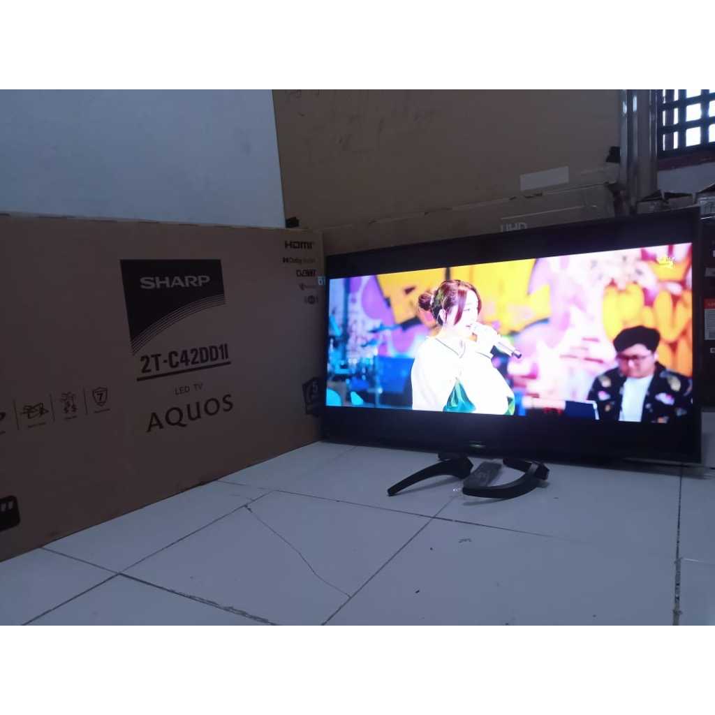 TV LED SHARP DIGITAL 42 INC SIAP PAKAI TANPA STB KONDISI BEKAS MASIH SEGEL (6783R)