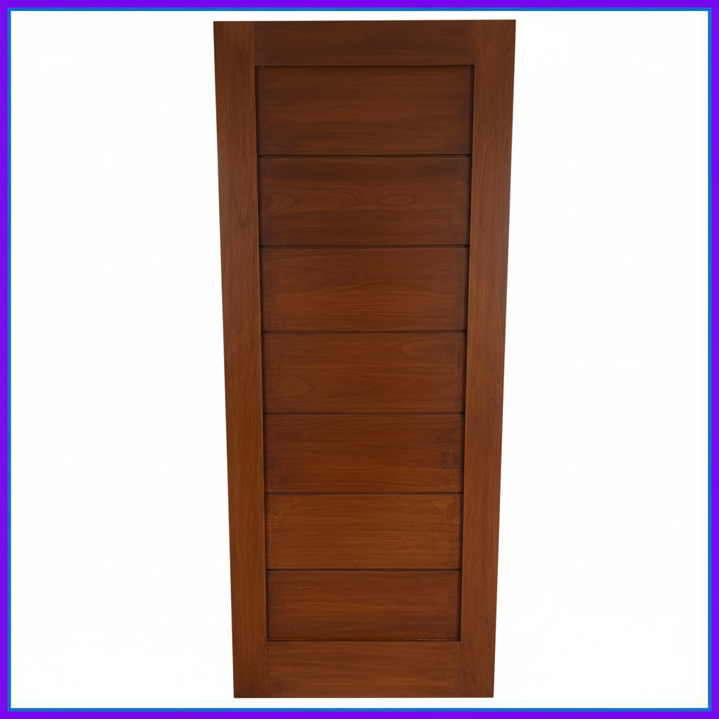 Daun Pintu Kayu Minimalis Modern Custom Ukuran Cocok untuk Pintu Rumah Kamar