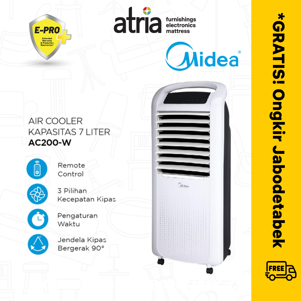 Midea Air Cooler AC200-W 7 Liter 3 In 1