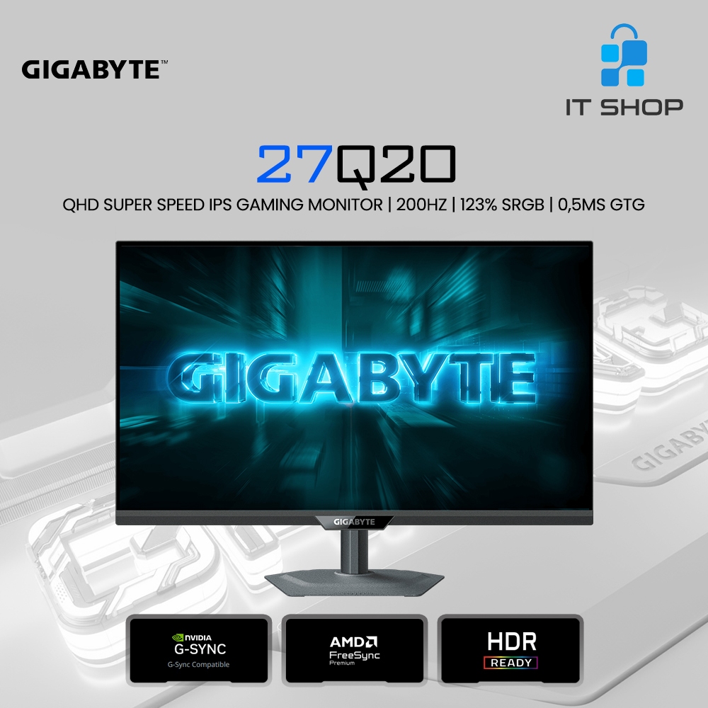 Gigabyte G27Q20 Gaming Monitor 27inchi QHD SS IPS 200Hz