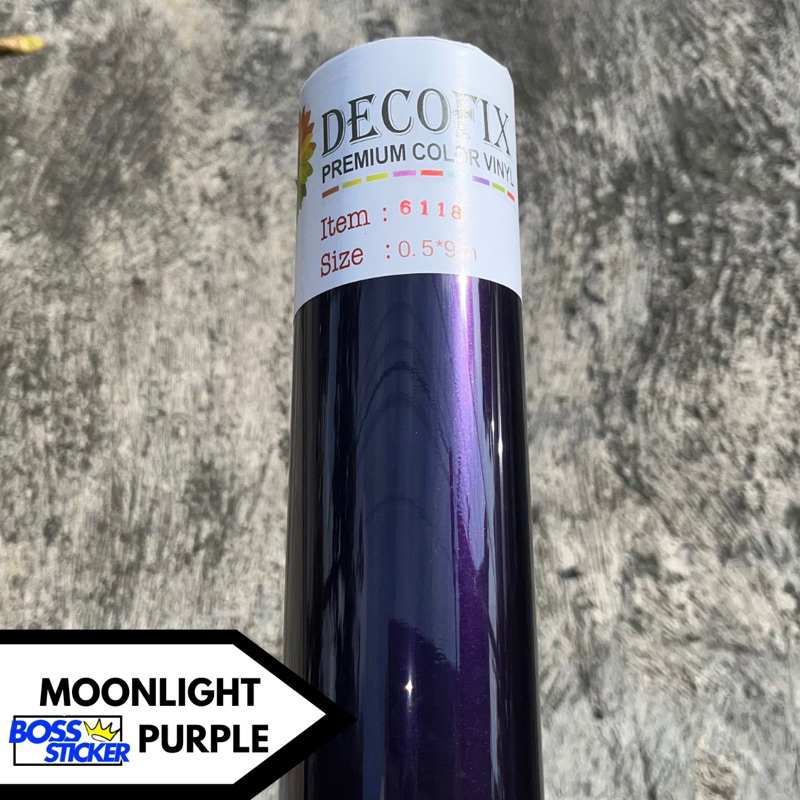 [ ROLL ] Sticker Moonlight Purple - Stiker Hitam Lembayung Ungu - Skotlet Hitam Lembayung Ungu