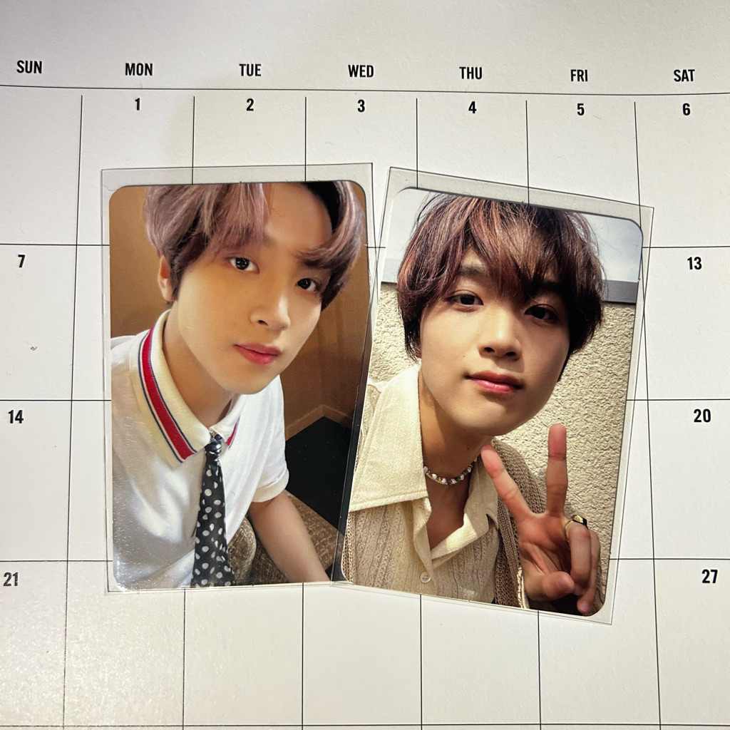 official photocard haechan blue to orange set