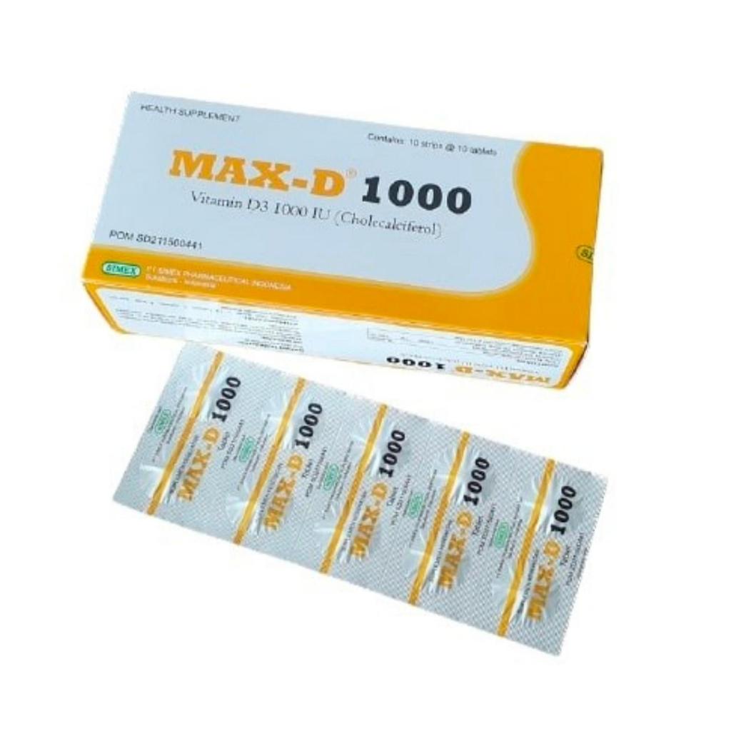 MAX-D 1000 IU Box 100 Tablet | Vitamin D3 1000