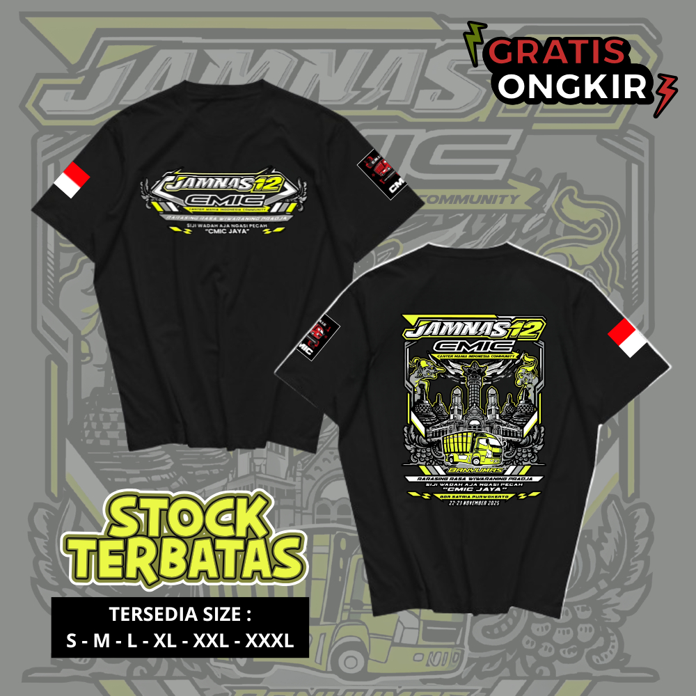 Promo Kaos CMIC JAMNAS12 Kaos CMIC Truck Mania Jambore Nasional Baju Komunitas Truck CMIC Indonesia 