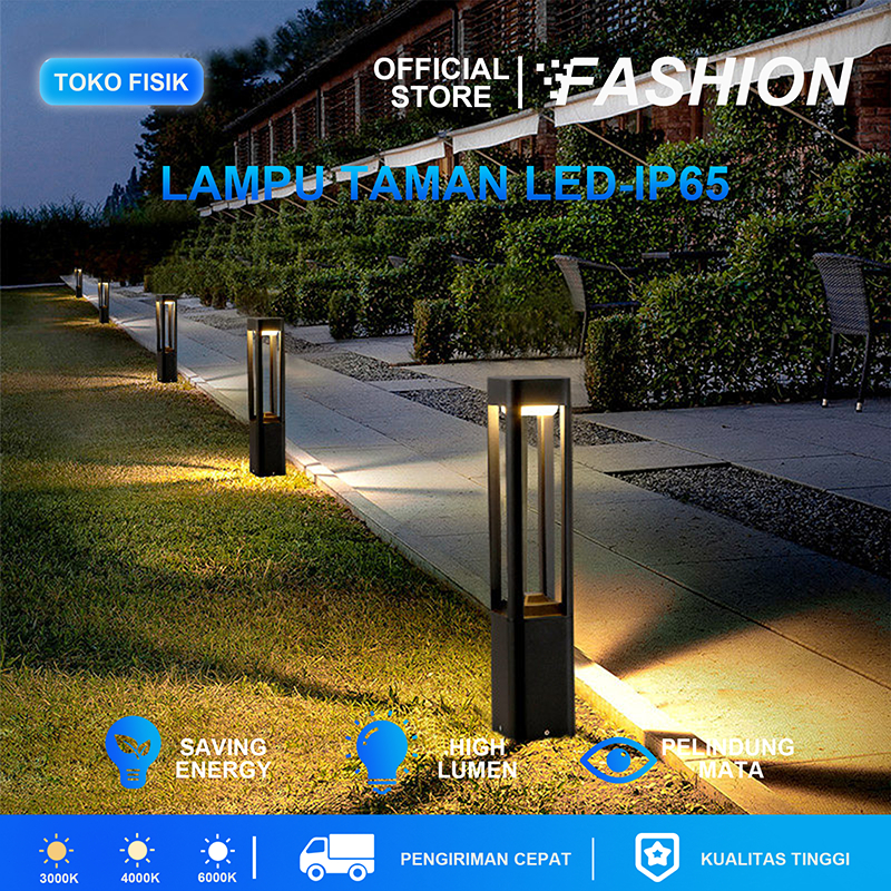 Lampu Taman LED Minimalis Outdoor 30CM 60CM 3000K Cahaya Hangat Waterproof IP54 Untuk Halaman Jalan 